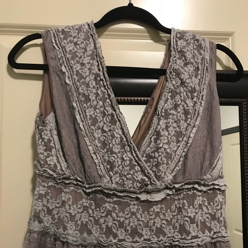 Max Studio Lilac Floral Dress - Picture 3 of 4